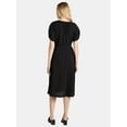 thumbnail image 4 of Time and Tru Women’s and Women’s Plus Cotton Double Cloth Midi Dress, Sizes XS-4X, 4 of 4