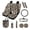 Brown - Leopard, variant on LedBack Cheetah Print 13Pcs Car Interior Cover Set Includes Front and Back Seat Covers Steering Wheel Cover Safety Belt Pads Car Rear View Mirror Protector Cup Coasters for Women Men
