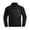 Black, variant on WREESH Men's Fall Winter Fleece Long Sleeved Loose Pullover Outdoor Sports Sweatshirt with Zip Mock Neck Olive Green