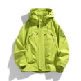 thumbnail image 5 of Husipze Rain Jacket Men Lightweight Waterproof Raincoat Zip Up Windbreaker Athletic Coats with Hood Mens Casual Jacket for Outdoor Sports Green S, 5 of 6