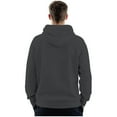 thumbnail image 5 of Zylanna Men's Hooded Sweatshirts with Pockets, Casual Soft & Warm Half-Zip Solid Color Sport Hoodies Pullover for Men Dark Gray, 5 of 7