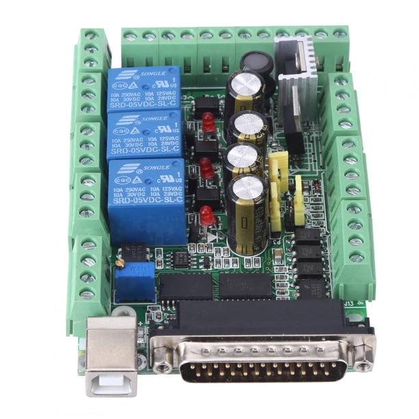 Placa de arranque CNC, MACH3 Adaptador de tablero de arranque de control de movimiento MACH3 de 4 ejes y 6 ejes, para máquina de grabado CNC, torno CNC, máquina de corte por plasma CNC, 15-32V DC Ecomeon no