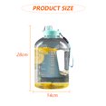 thumbnail image 2 of Botella de agua de 2,2 L con pajita - Jarra de agua - Botella de agua motivacional - Botella de agua grande MFZFUKR BST3054153-3, 2 of 6