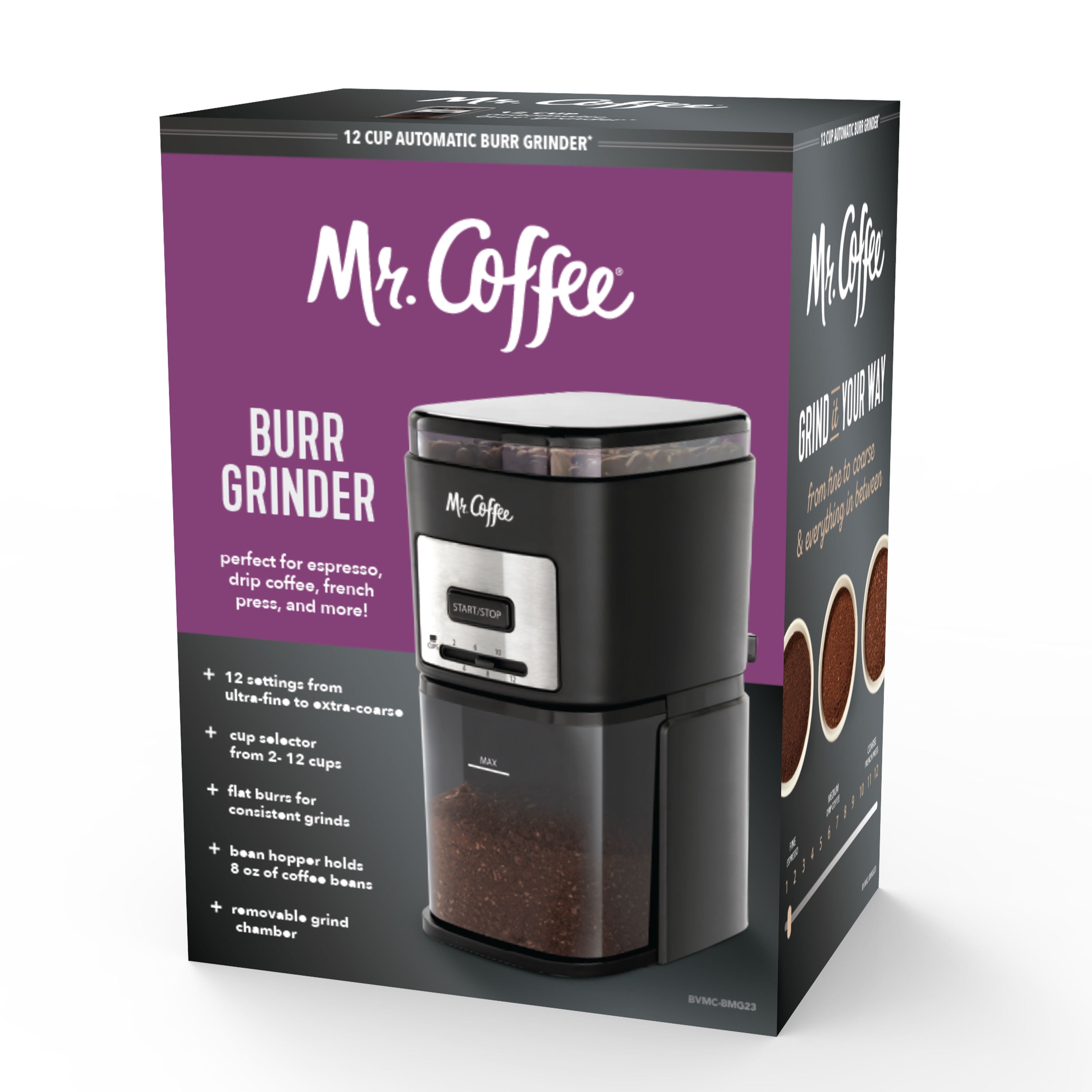 Mr. Coffee Automatic Burr Mill Grinder - Stainless Steel 72179231738