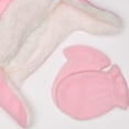 thumbnail image 3 of Hudson Baby Infant Girl Fleece Trapper Hat and Mitten 2pc Set, Light Pink, 0-6 Months, 3 of 4