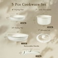 thumbnail image 2 of GiPP 5Pcs Ceramic Pots and Pans Set Nonstick Cookware Sets Removable Handle Kitchen,Oven Safe, Induction Ready, 2 of 9