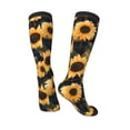 thumbnail image 3 of Zufioo Scottish Blue Plaid Sunflower Print Long High Thigh Socks Knee-High Warm Stocking Women Boot Sock Leg Warmer High Socks for Daily Wear, Cosplay, 3 of 6