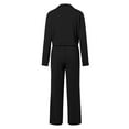 thumbnail image 5 of Womens Tracksuits Set Womens Cargo Pant Two Piece Outfit Drawstring Full Zip Cropped Work Jacket And Drawstring Long Pant Sets Casual Pocket Solid Color Sweatsuit Elegant Dresses for Wedding Guest, 5 of 5