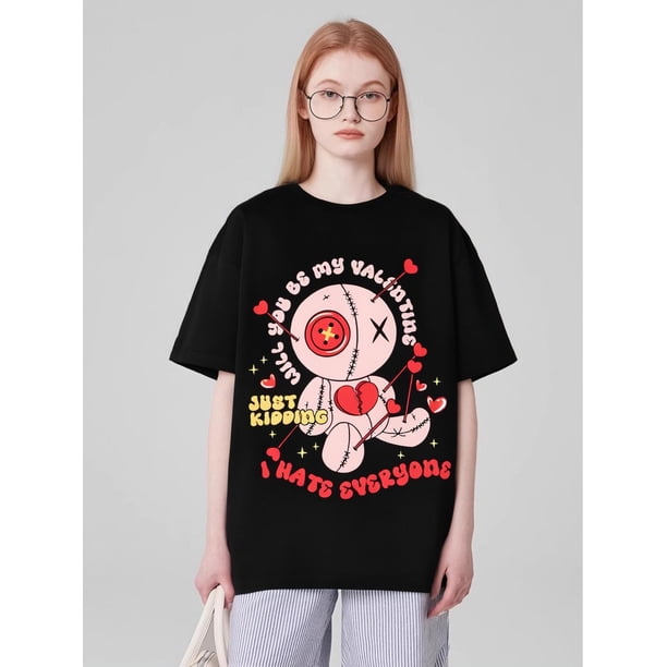 Camiseta de San Valentín, camiseta de esqueleto, camiseta de calavera, camiseta retro, regalos para mujeres, regalos de San Valentín para amigas, alternativa