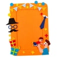 thumbnail image 4 of Marco de fotos portarretratos DIY, decoración, proyecto DIY, marco de ilustraciones para niños, regalos del Día para mesa de escritorio de papá niño naranja, 4 of 8