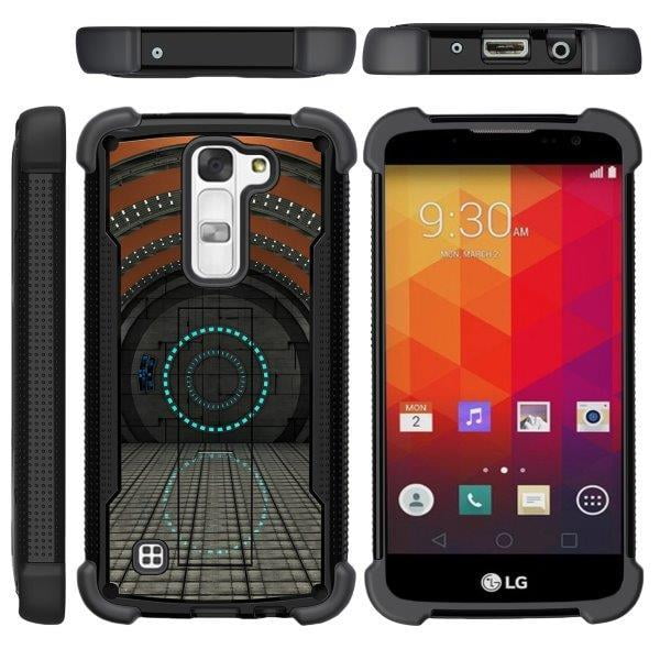Turtlearmor A For Lg K8 Lg Escape 3 Lg Phoenix 2 Rugged Grip Grip Combat Armor Kickstand Defender Case Spaceship Portal Walmart Com Walmart Com