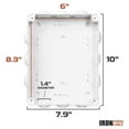 thumbnail image 2 of Outdoor Electrical Junction Box - Large 10 x 8 Inch Waterproof Plastic Box with Cover for Electronics, 2 of 6