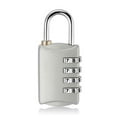 thumbnail image 1 of Coded Lock Zinc Alloy Keep Security Combination Padlock for Luggage Cases Filing CabinetsSilver, 1 of 8