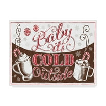 Trademark Fine Art 'Merry Little Christmas I Brown' Canvas Art by Janelle Penner