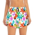 thumbnail image 4 of Lsque Balloon Vintage Printed Women's Running Shorts with Liner Pockets,Elastic Quick Dry Workout Athletic Gym Yoga Shorts,Womens High Waist Shorts-, 4 of 9