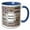 Blue/White, variant on 3drose, Ramadan Mubarak - Blessed Happy Eid Wish - Red Mint Turquoise Mosaic, 15oz Two-tone Red Mug
