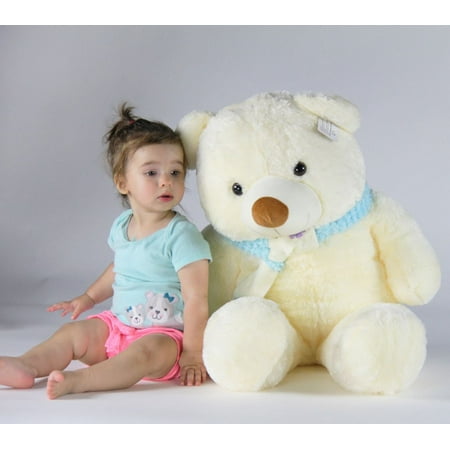 Valentine Gift For 3 Year Old Joyfay Teddy Bear in White- 3ft (39 inches) White Plush Teddy Bear, Great Gift for Christmas, Valentines Day, Easter, Birthdays, and Holidays ()