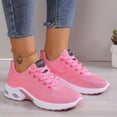 thumbnail image 1 of Chaussures de Sport à Coussin d'Air pour Femmes, Espadrilles de Course Basses en Tricot à Lacets Confortables, Chaussures Athlétiques d'Extérieur Chaussures pour Femmes Filles, 1 of 4