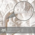 thumbnail image 2 of Pacific Cotton 300SATIN-WHIT-TW 300 Thread Count Sateen Sheet Set, White - Twin Size, 2 of 6