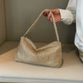 thumbnail image 2 of LNGOOR Glamorous Glitter Bling  Sequin  Luxury  Shiny 1pc Fashionable Solid Color Hobo Bag With Rhinestone Decor For Evening Party Evening Bag  Dinner Bag Rhinestone  Faux Pearl For Party, 2 of 6