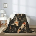 thumbnail image 2 of Gaeub Koi Fish Tranquility Print Flannel Throw Blanket, Home Fleece Throw Blanket for Couch or Bed,Decorative Blankets,Lightweight Fuzzy Flannel Blanket-80"x60", 2 of 6