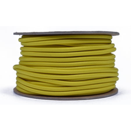 

Mustard Yellow 3/16 inch Shock Cord - 100 Feet Marine Grade Shock Bungee Cord - USA