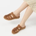 thumbnail image 6 of Ecetana Clogs for Women Comfortable Dressy Closed Toe Flat Sandals Summer Flower Adjustable Slip On Mules shoes, 6 of 6