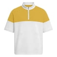 thumbnail image 4 of Abomasnow Quarter Zipper Shirts for Men Summer Short Sleeve Mock Neck Golf Shirts Lightweight Color Blocking Moisture Wicking Workout Shirts, 4 of 9