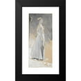 thumbnail image 2 of John White Alexander 8x14 Black Modern Framed Museum Art Print Titled - Young Woman in White; Miss Cynthia - Illustration for ‘The House With&nbsp;Cross’, 2 of 5