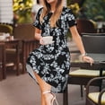 thumbnail image 3 of Vsdgher Robe Longue Midi Décontractée pour Femmes Été 2025 Manches Courtes Col Rond Robe de Plage, 3 of 6