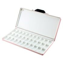Mictong Watercolor Palette Empty Paint Box is suitable for watercolor, oil painting, watercolor, powder paint, pink, 1 piece