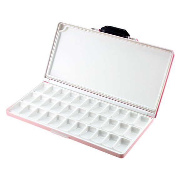 Mictong Watercolor Palette Empty Paint Box is suitable for watercolor, oil painting, watercolor, powder paint, pink, 1 piece