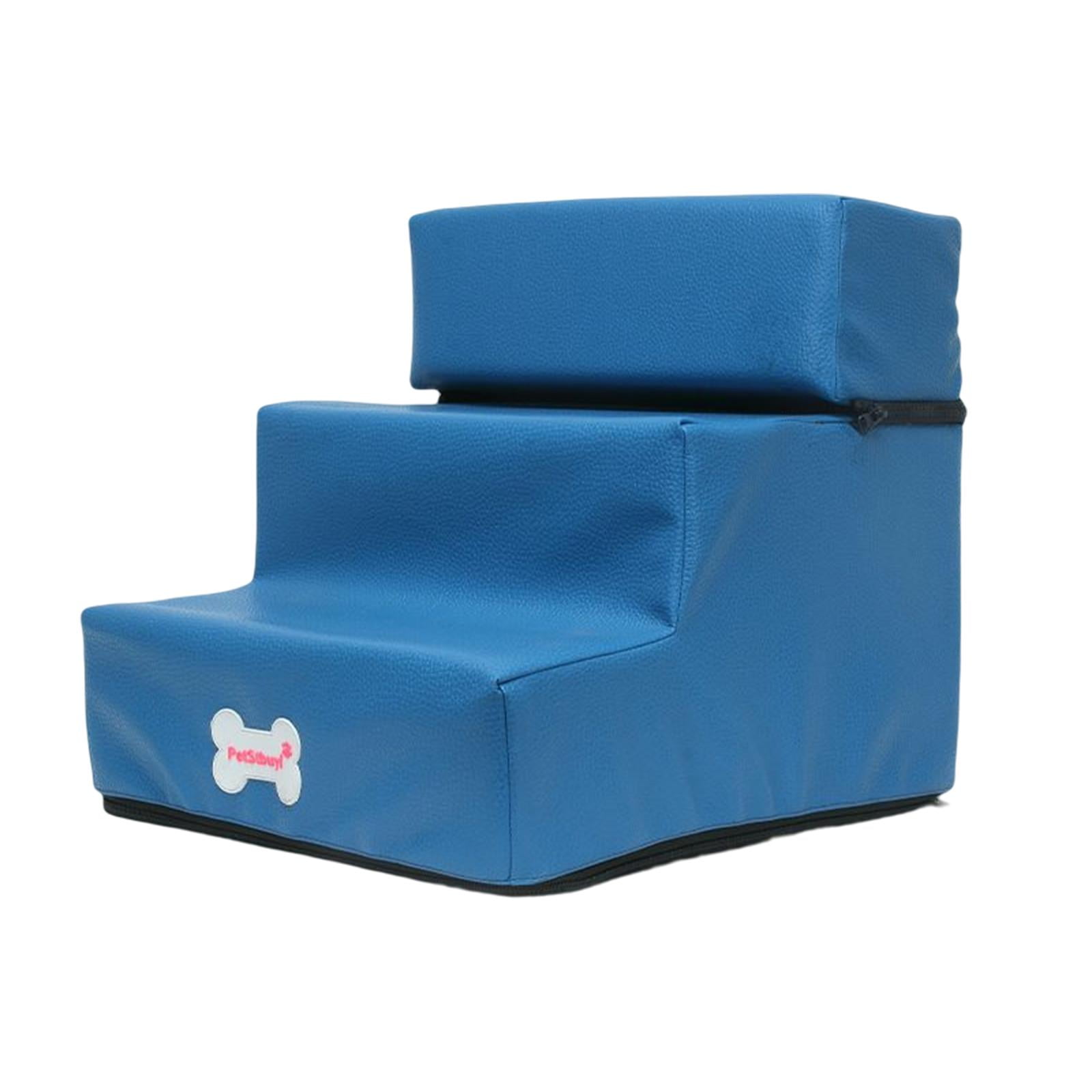 Soft Dog Stairs Pet Ramp Ladder Removable Cover Slip Climbing 3 Steps