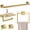 5 Pcs Brushed Gold, variant on 5 Pcs Brushed Gold Bathroom Hardware Accessory Set Wall Mounted