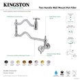 thumbnail image 4 of Kingston Brass KS2101CG Fuller Wall Mount Pot Filler Faucet, Polished Chrome, 4 of 4