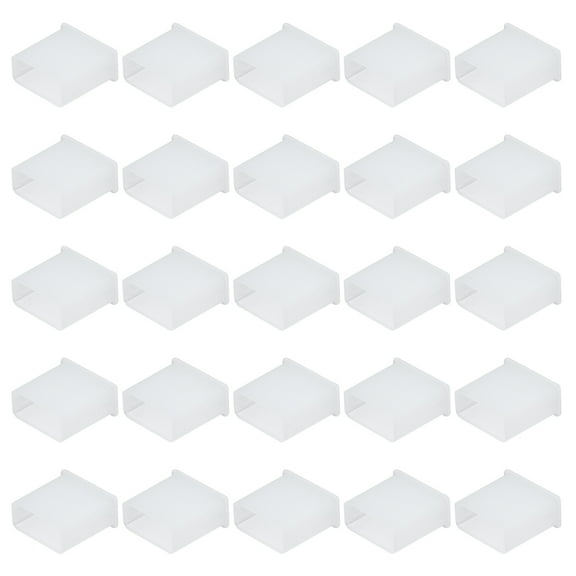 25pcs Laptop USB Port Plugs Covers Caps Plastic Anti Dust Protector for USB Male End, Clear