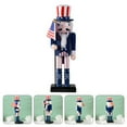 thumbnail image 2 of Raindrops Independence Day Nutcracker Patriotic Uncle Wooden Figure, 2 of 8
