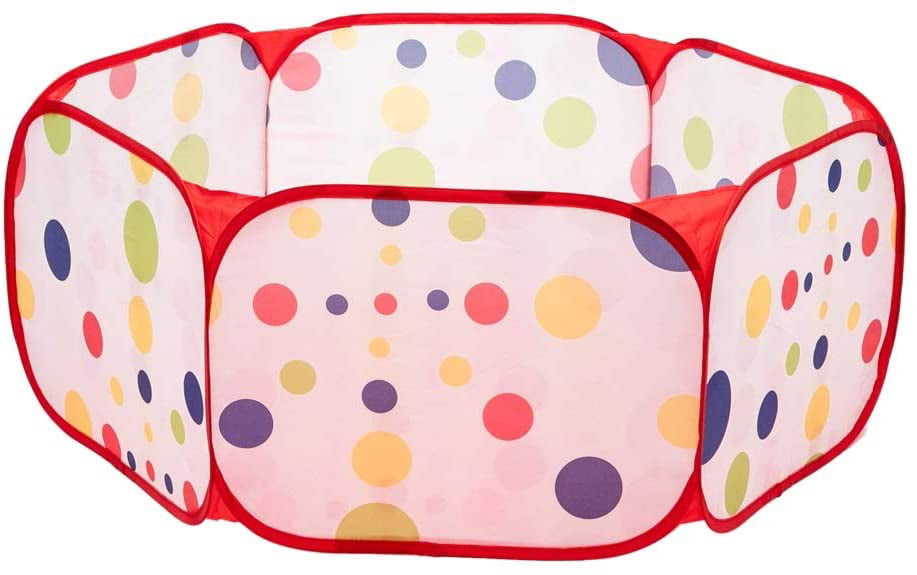 AAJ Kids Ball Pit Indoor & Outdoor Play Tent Playpen Pool with Red Zippered Sto 