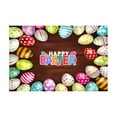 thumbnail image 2 of Easter Decorations for the Home QTOCIO Door Mat Easter Colorful Eggs Rubber Support Kitchen Rug Plumeria Heart Stripe Washable Entrance Rug For Bedroom Dining Room Front Door Decoration, 2 of 6