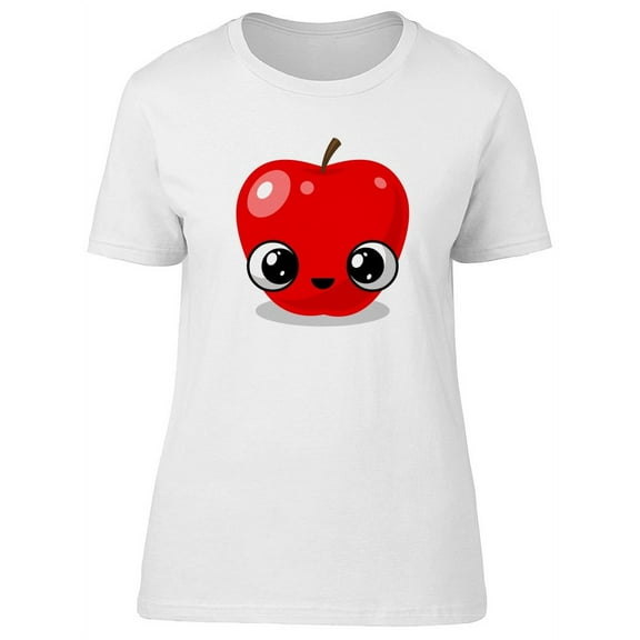 Cute Kawaii Apple Cartoon Tee Women's -Image by Shutterstock