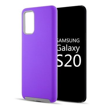 Samsung Galaxy S20 (6.2") Phone Case Shock Absorbing [Purple] Hybrid 2 in 1 Rubber Silicone TPU & PC Rugged Armor Bumper Grip Sturdy Hard Case with Reinforced Corner Slim Cover for Samsung Galaxy S20