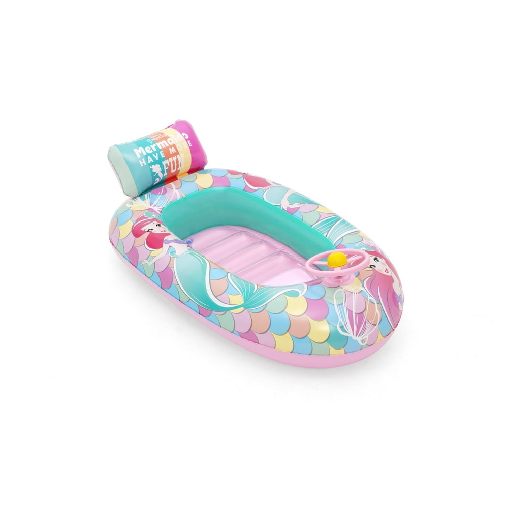 Disney Little Mermaid Beach Boat Pool Float, Ages 3+ - Walmart.com - Walmart.com