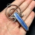 thumbnail image 2 of Vintage Natural Crystal Pendant Stone Triangle Clear Quartz Sun God Retro Chakra, 2 of 9