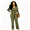 Army Green_#74, variant on Women's 2 Piece Set Slim Fit Button Front Cropped Cardigan Long Sleeve Top And Pants Relaxed Fit for Daily Wear And Casual Occasions Brown_#74 L