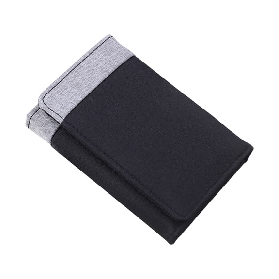 LONGshukeji Spacious & Functional Short Style Wallet Canvas Purse Multiple Card Slots Clutch Bag Bill Fold for Men Boy