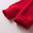 thumbnail image 5 of IVEYRTF Children's Knit Sweater Round Neck Fashion Casual Fall Winter Tops Soft Warm Long Sleeve Blouses for Boys and Girls 1-7 Years(Red,4 Years), 5 of 6