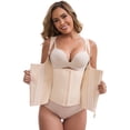 thumbnail image 4 of DARING DIVA Women's Zipper Hook Corset Tummy Control Body Shaper S Beige, 4 of 6