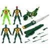Super Ninja Deluxe 4 Warrior Children Kids Toy Action Figure Playset w/ Sword, 4 Figures, Accessories