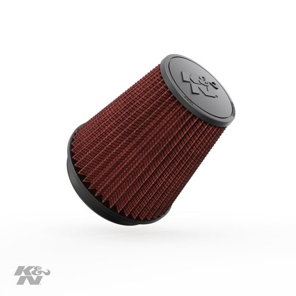 K&N Universal Clamp-On Engine Air Filter: Washable and Reusable: Round Tapered; 6 in (152 mm) Flange ID; 8.5 in (215.9 mm) Height; 7.5 in (191 mm) Base; 5 in (127 mm) Top , RF-1041