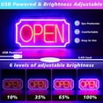 thumbnail image 4 of Open Signs for Business, Light Up LED Neon Open Sign for Business Window Storefront, Lighted Open Lights for Retail Bar Cafe Bakeries Barber, USB Powered 16 inch, 4 of 8